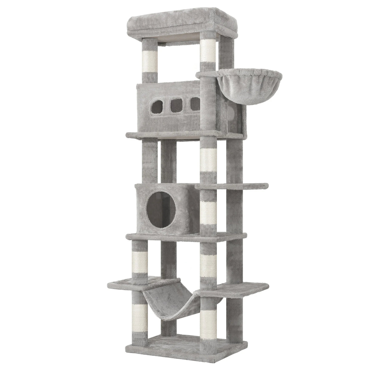 Cat Tree 170 cm – Multi-Level Tower with Caves & Scratching Posts