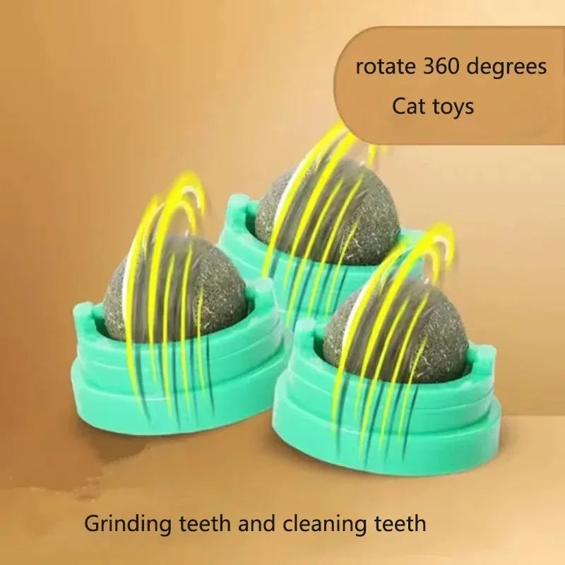 Mint Ball Cat Teeth Cleaning Toy – Catnip Chew Ball for Fun & Dental Health