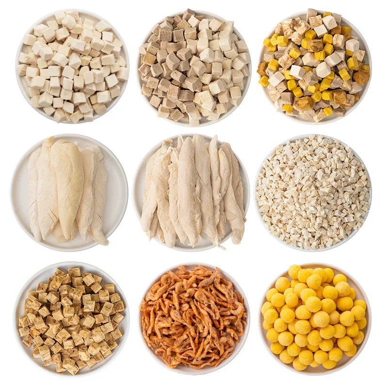 Freeze-Dried Cat & Dog Snacks – Chicken, Duck, Salmon & Cod